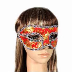  Venetian Cosplay Mask   Red Roleplay Prop 