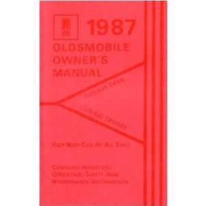  1987 OLDSMOBILE CUTLASS CIERA Owners Manual User Guide 