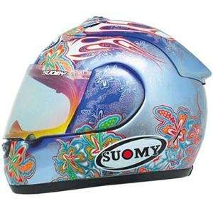  Suomy Excel Flower Helmet   Large/Indigo Automotive