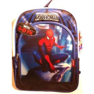 Spiderman Spidey Sense 3 D Super Hero Backpack Travel School Back Pack