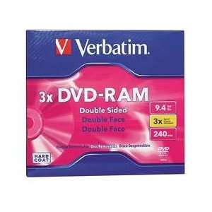  Dvd ram Disc,9.40 Gb,240 Min,3x,   VERBATIM Electronics