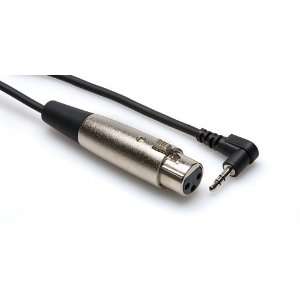  Hosa XVS101F Right Angle 3.5mm M to XLR F 1 Foot Musical 