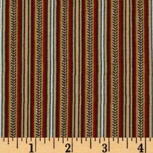   Legacy Stripes Brown/Red Fabric By The Yard Arts, Crafts & Sewing