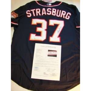Steven Strasburg SIGNED Majestic Nationals Jersey JSA   Autographed 