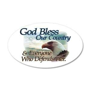   Wall Vinyl Sticker God Bless Our Country and Everyone Who Defends Her