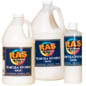  RAS Tempera Medium for Kids Satin Varnish 64 oz. Bottle 