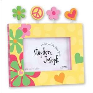  Peace Hearts and Flowers Yellow Picture Frame