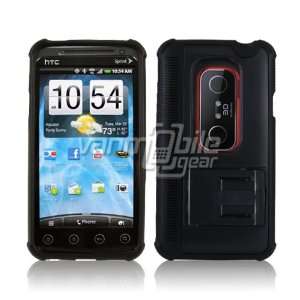  HTC EVO 3D   Black Premium Kickstand Case 