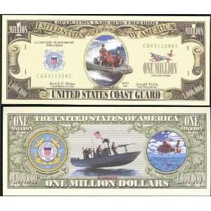  US Coast Guard MILLION DOLLAR Novelty Bill Collectible 