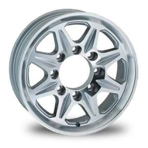   T04 Silver Machined Aluminum Trailer Wheel 8 on 6.50 Automotive