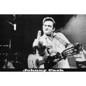 Johnny Cash Middle Finger Guitar Music 60x40 Giant Collector Original 
