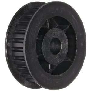 Timing Belt Pulley Nylon Glass Filled, Double Flange, 1/5 Pitch, 3/8 