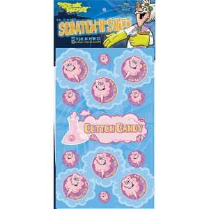  Dr Stinkys COTTON CANDY Scratch n Sniff Stickers, 2 