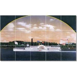 James Bard Ships Tile Mural Home Remodeling Design Idea  18x30 using 