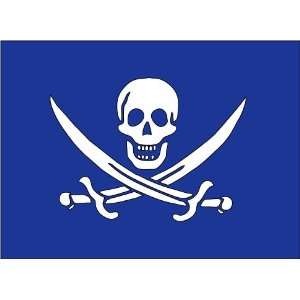  Pirate Flag Blue Mousepad / Mouse Pad 