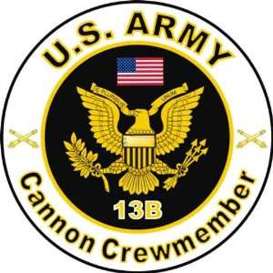  United States Army MOS 13B Cannon Crewmember Decal Sticker 