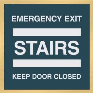 Intersign Sign 6X6 Subsurface General Emergency Exit Stairs Keep 