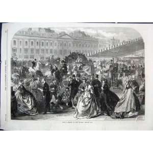  Regent Street London In Season Antique Print 1866