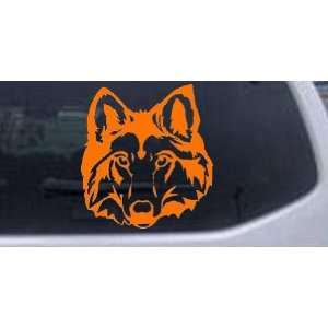 Wolf Head Animals Car Window Wall Laptop Decal Sticker    Orange 18in 