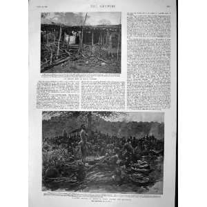  1896 Breach Mlozi Stockade Slaves Natives Old Print