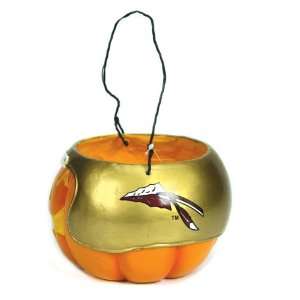 BSS   Florida State Seminoles NCAA Halloween Pumpkin Candy Bucket (5.5 