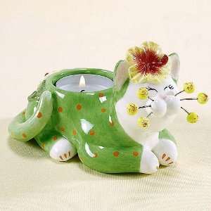  Whimsiclay Cat Candle Holder   Tammy By Amy Lacombe