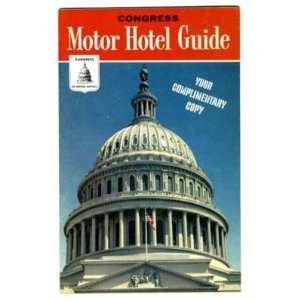  1957 Congress Motor Hotel Guide United States & Canada 