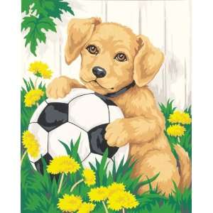  Learn To Paint Paint By Number Kit 8X10 Puppy & Toys 