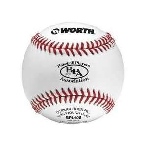 Worth BPA100 9 Inch Leather Cover BPA Stamped White Baseball (Pack of 