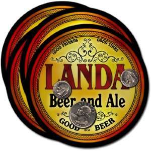  Landa, ND Beer & Ale Coasters   4pk 