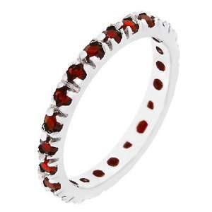  Ruby Red Cz Eternity Ring (size 05) 