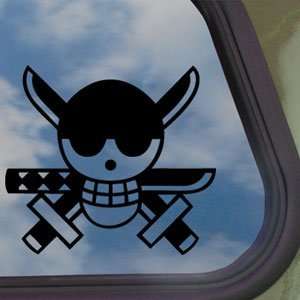   Zoro Flag Black Decal Pirate Cartoon Anime Sticker