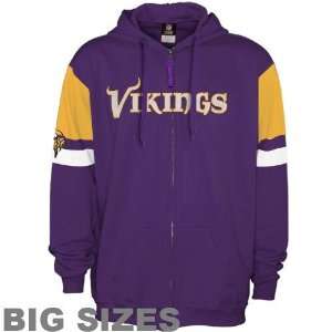  Minnesota Vikings Purple Big Sizes End Around Full Zip 
