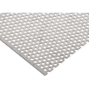 Stainless Steel 304 Perforated Sheet, Staggered 0.2 Round Perfs, 0.25 
