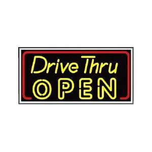  Drive Thru Open Backlit Sign 15 x 30