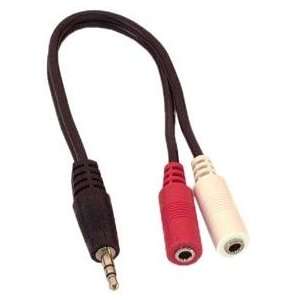  IEC 3.5mm Stereo Splitter one Male to two Females 6in 