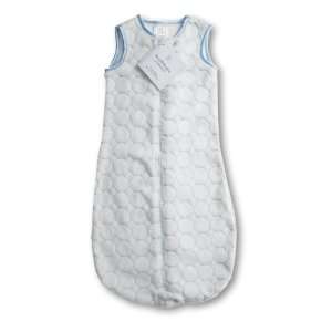   Swaddledesigns Zzzipme Sack Fuzzy Puff Circle, Blue, 6 12 Months Baby