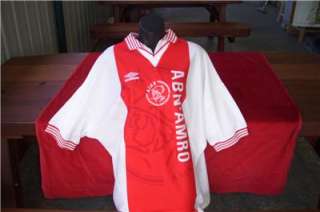 AJAX AMSTERDAM RED WHITE UMBRO VINTAGE JERSEY ALMOST NEW COND XXL 