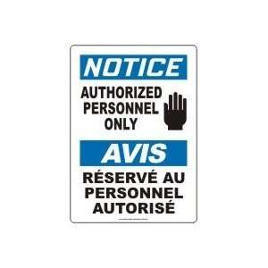  ENGLISH/FRENCH NOTICE AUTHORIZED PERSONNEL ONLY (W/GRAPHIC 