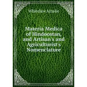   Artisans and Agriculturists Nomenclature Whitelaw Ainslie Books