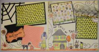 12X12 Premade Scrapbook Pages HALLOWEEN NIGHT KSH  