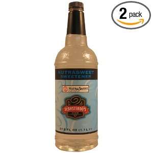 Sebastianos Nutrasweet Liquid Sweetener Syrup, 37.2 Ounce Bottles 