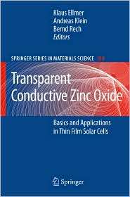 Transparent Conductive Zinc Oxide, (3540736115), Klaus Ellmer 