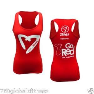 Official Zumba Party Hearty GO RED racerback tank  
