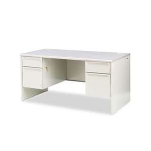 38000 Series Double Pedestal Desk, 60w x 30d x 29 1/2h, Gray Patterned