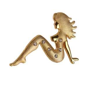  New Classic Style 3D Auto Mermaid Car Sticker Golden with 