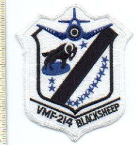 Military Patch US Navy VMA 214 Blacksheep Squadron  