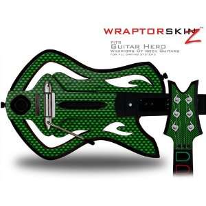  Warriors Of Rock Guitar Hero Skin   Carbon Fiber Green (GUITAR 