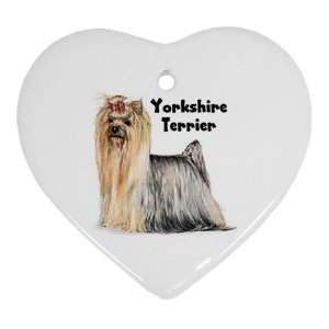 Yorkshire Terrier Yorkie Ornament (Heart)