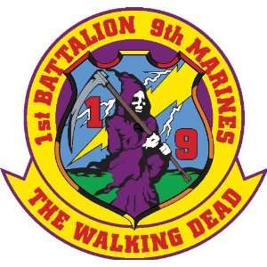  1st Battalion 9th Marine Regiment sticker vinyl decal 4 x 